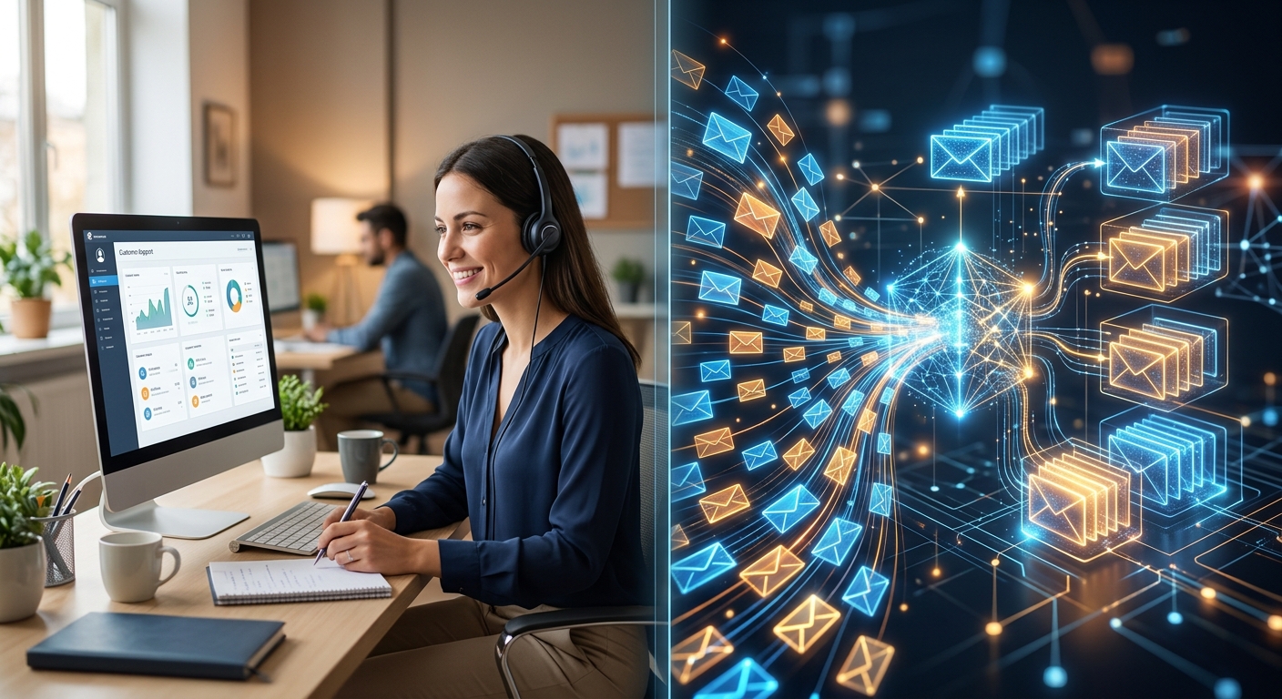 Comparación del costo de IA para atención frente a un call center tradicional estresado