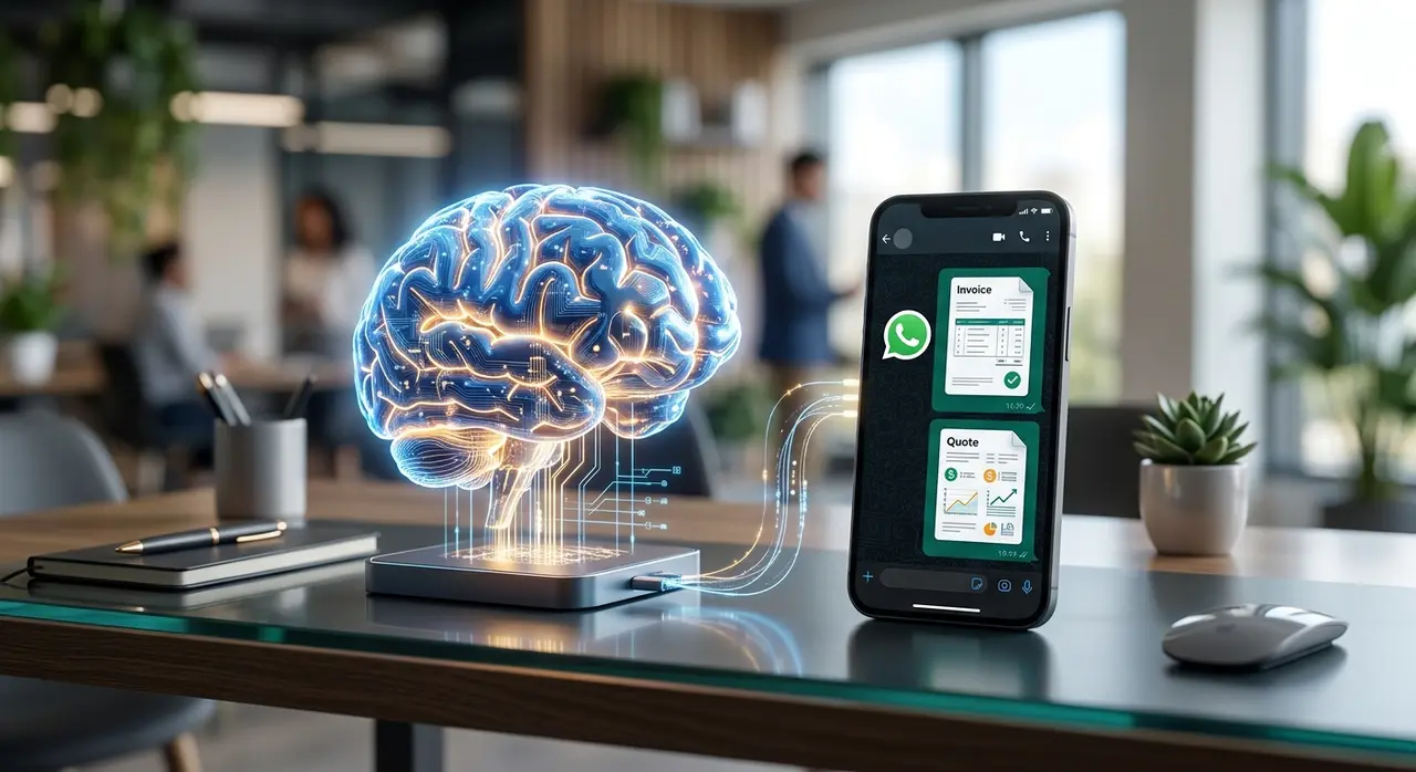 Inteligência artificial gerando orçamento rápido e enviando mensagem automatica whatsapp business.