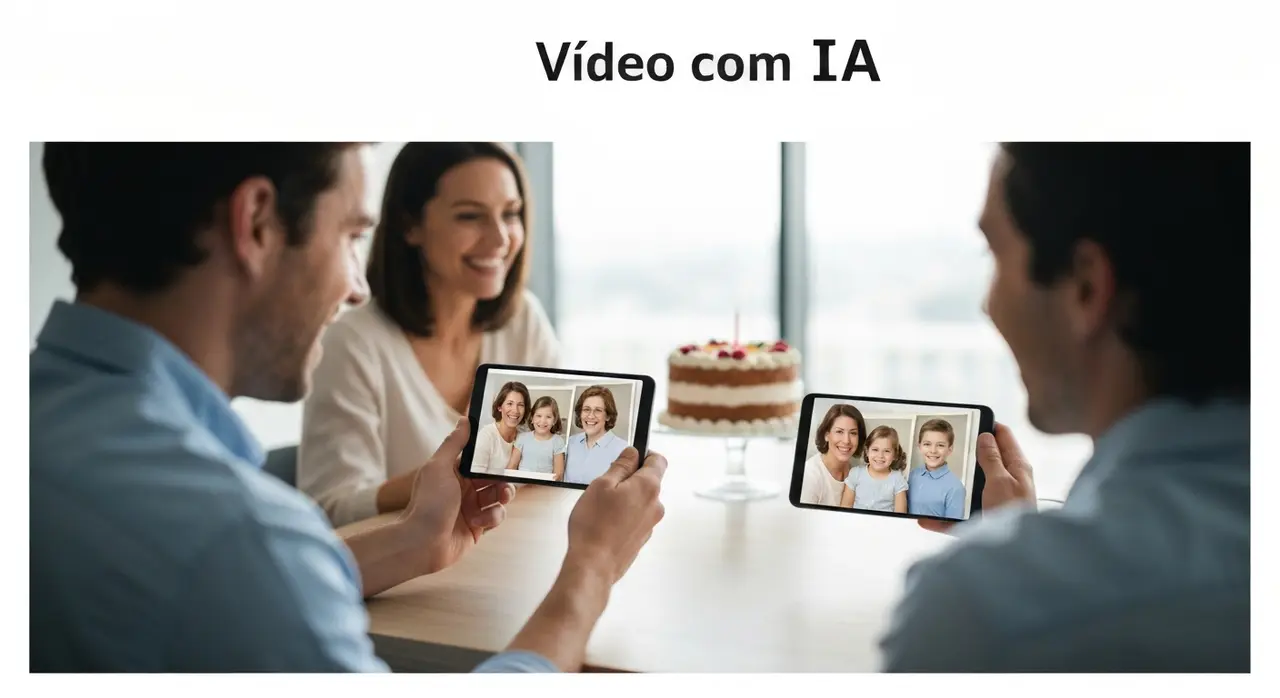 Vídeo de Homenagem de Aniversário: Emoção em Fotos e IA