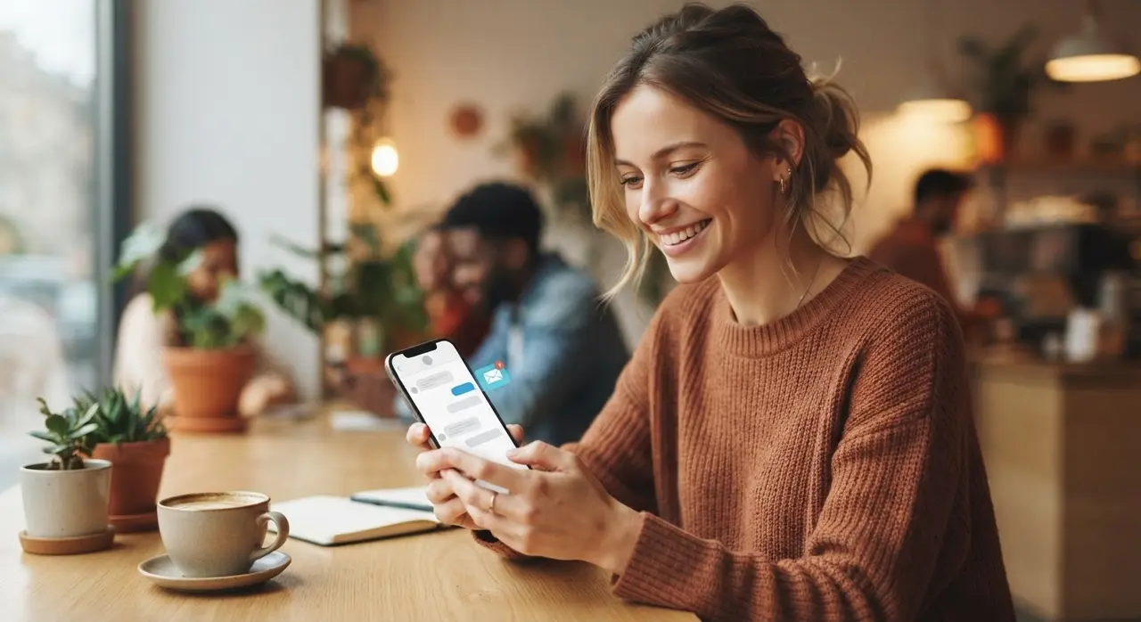 Cliente recebendo uma resposta automática inteligente via WhatsApp
