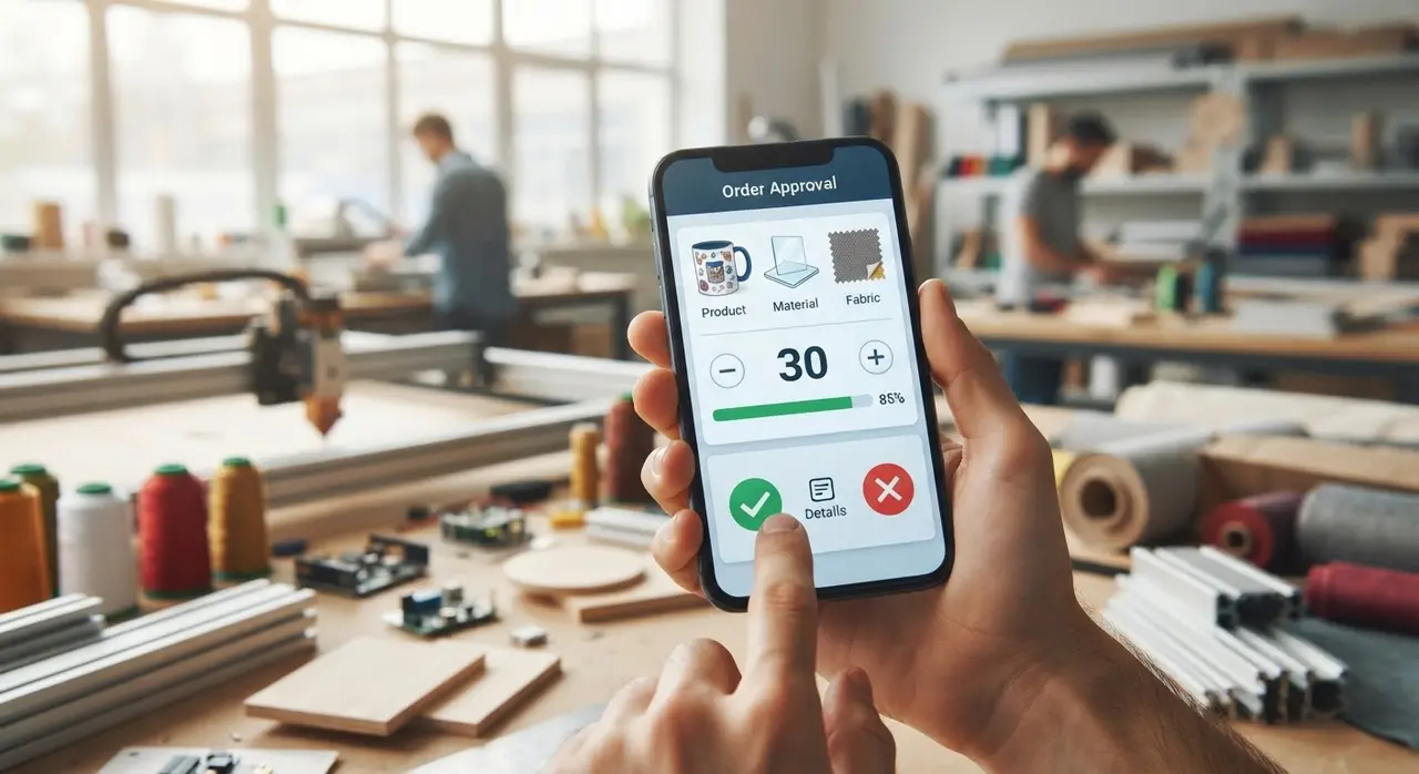Factory manager using AI for production layout validation and custom order management