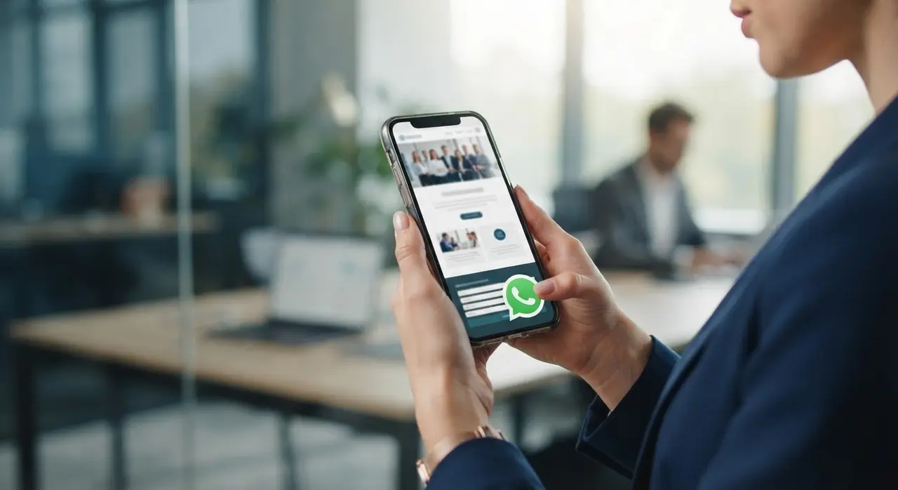 Exemplo de botão whatsapp no site estratégico para captar leads e iniciar conversas.