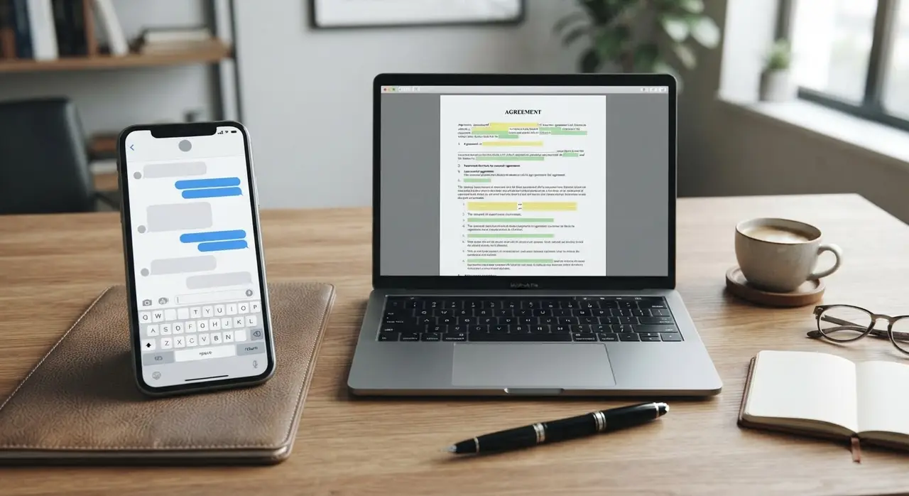 Agente de atención recopilando datos para contratos a través de la API de WhatsApp Business