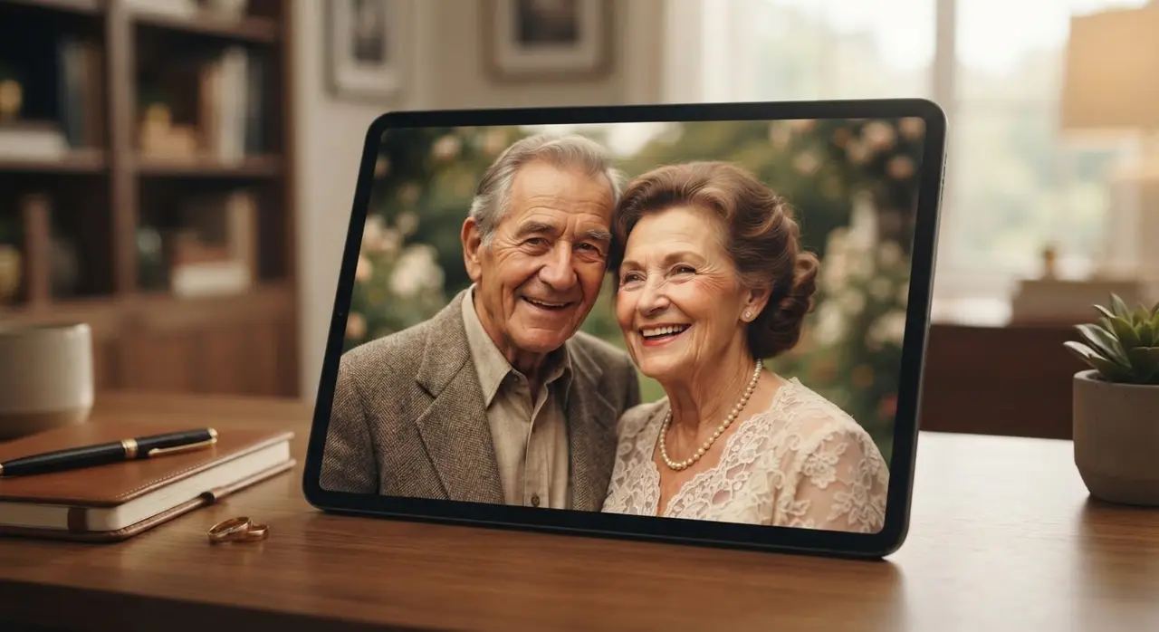Vídeo emocionante para dar vida a fotos antigas de casamento usando tecnologia de IA