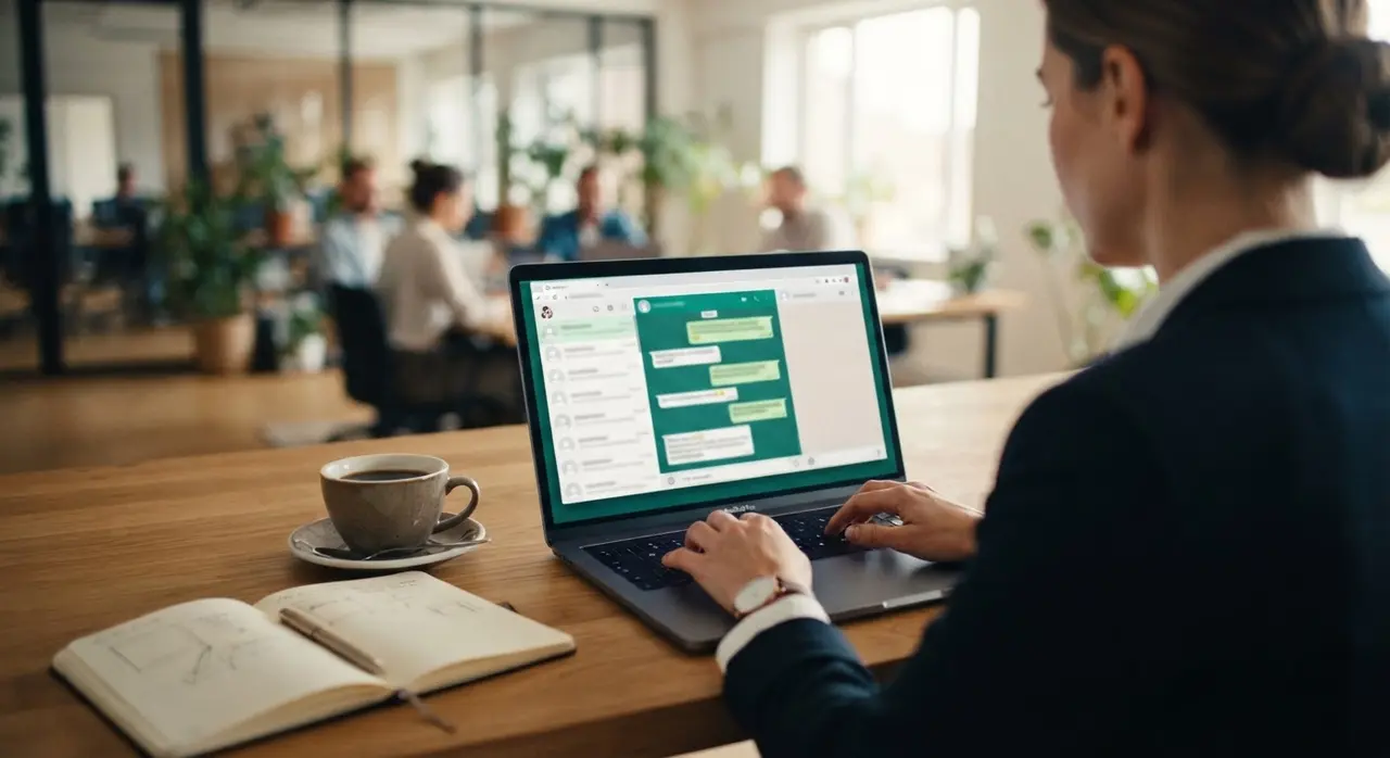 Uso de whatsapp business web para gestionar seguimientos de ventas en equipo.