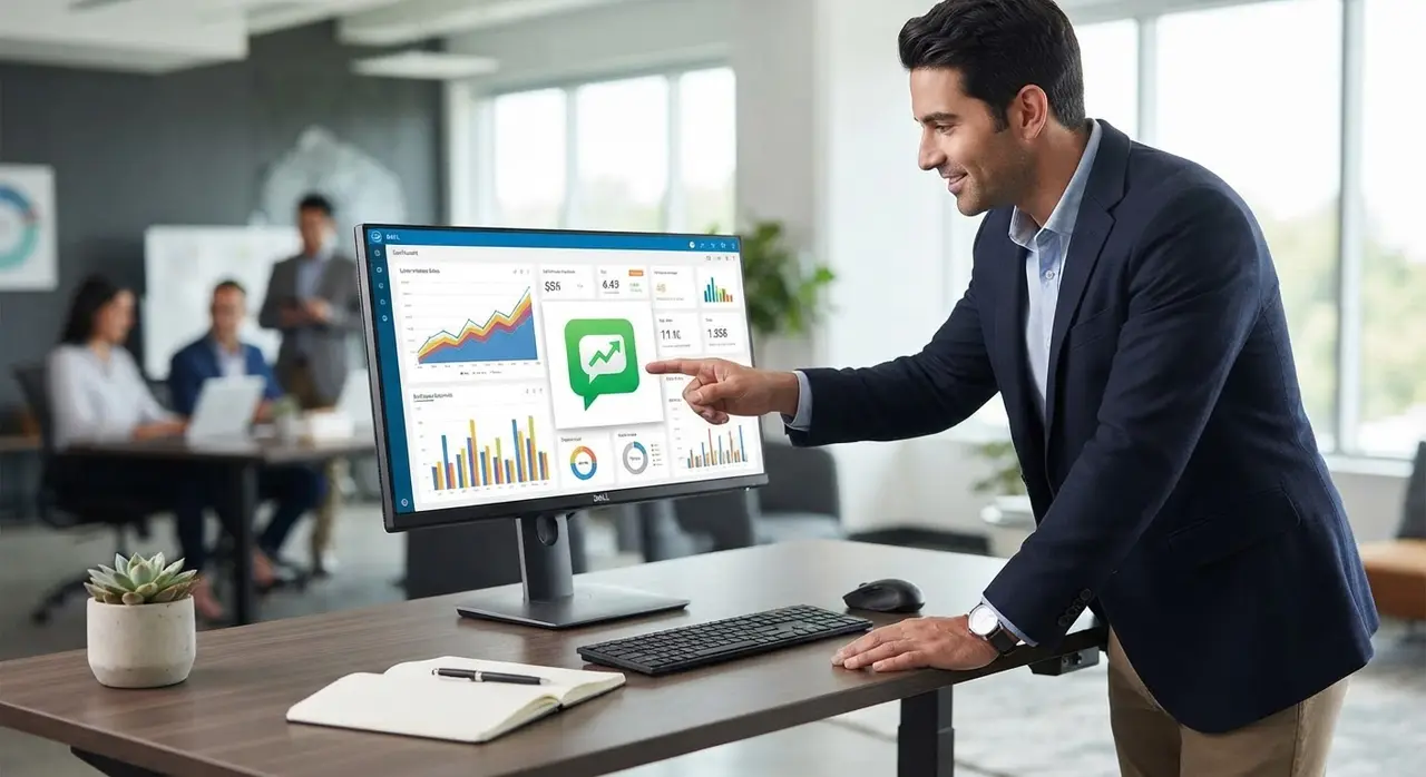 Dashboard de vendas mostrando como usar o whatsapp para vender em escala