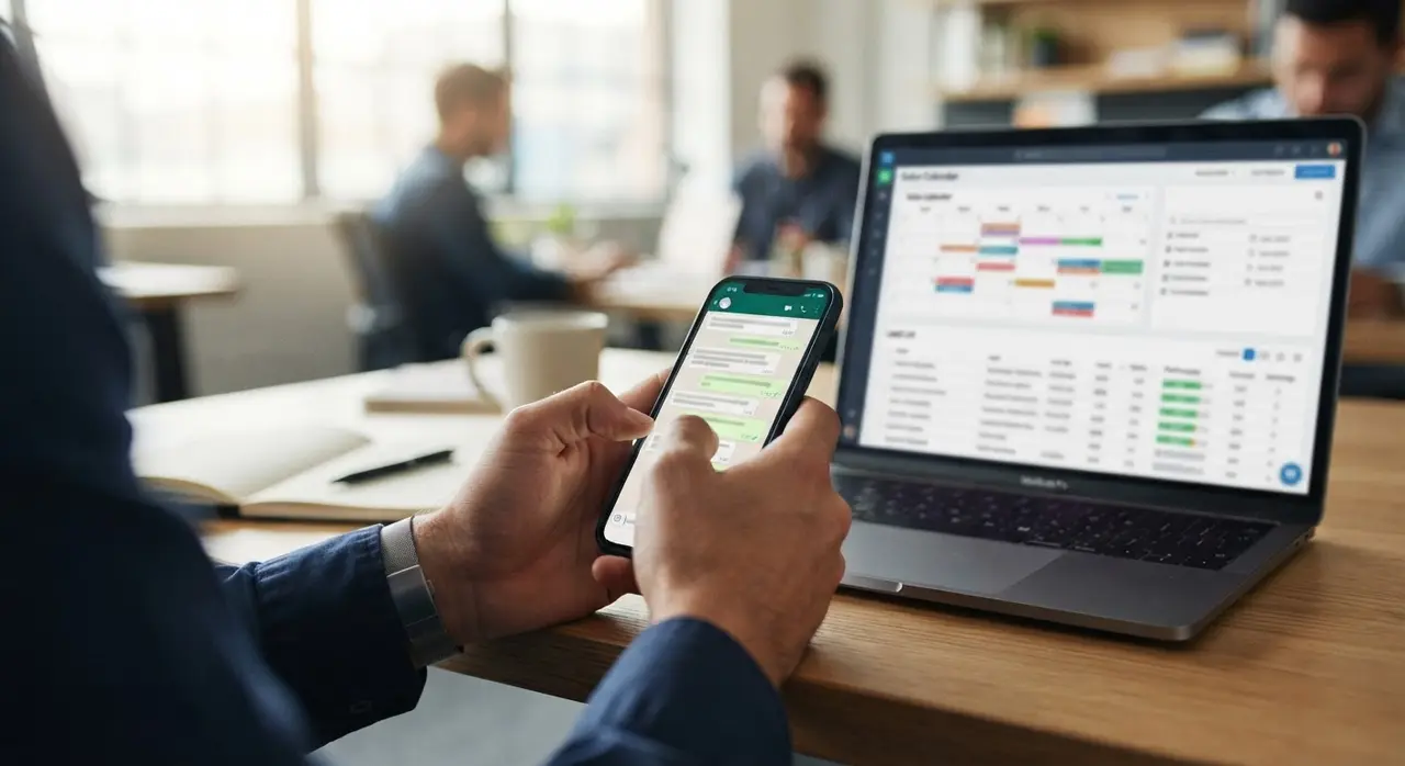 SDR utilizando o WhatsApp Business para prospecção e agendamento de reuniões com leads