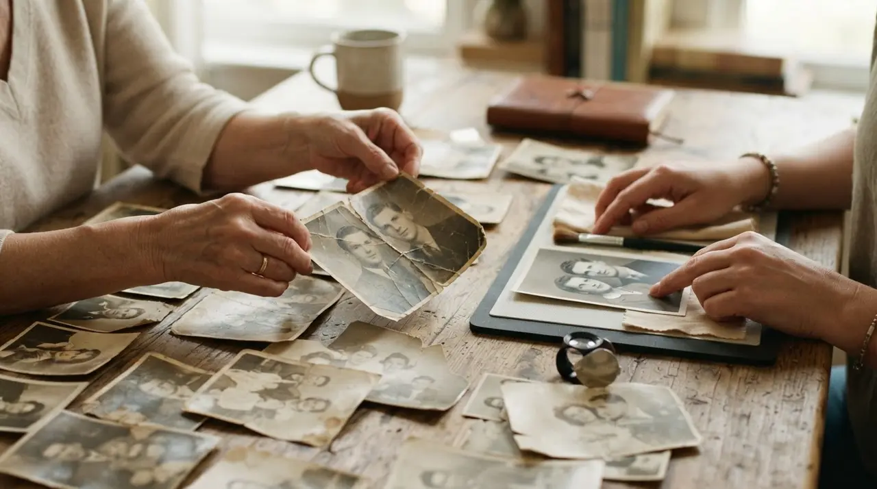 Como recuperar fotos antigas de família danificadas com IA