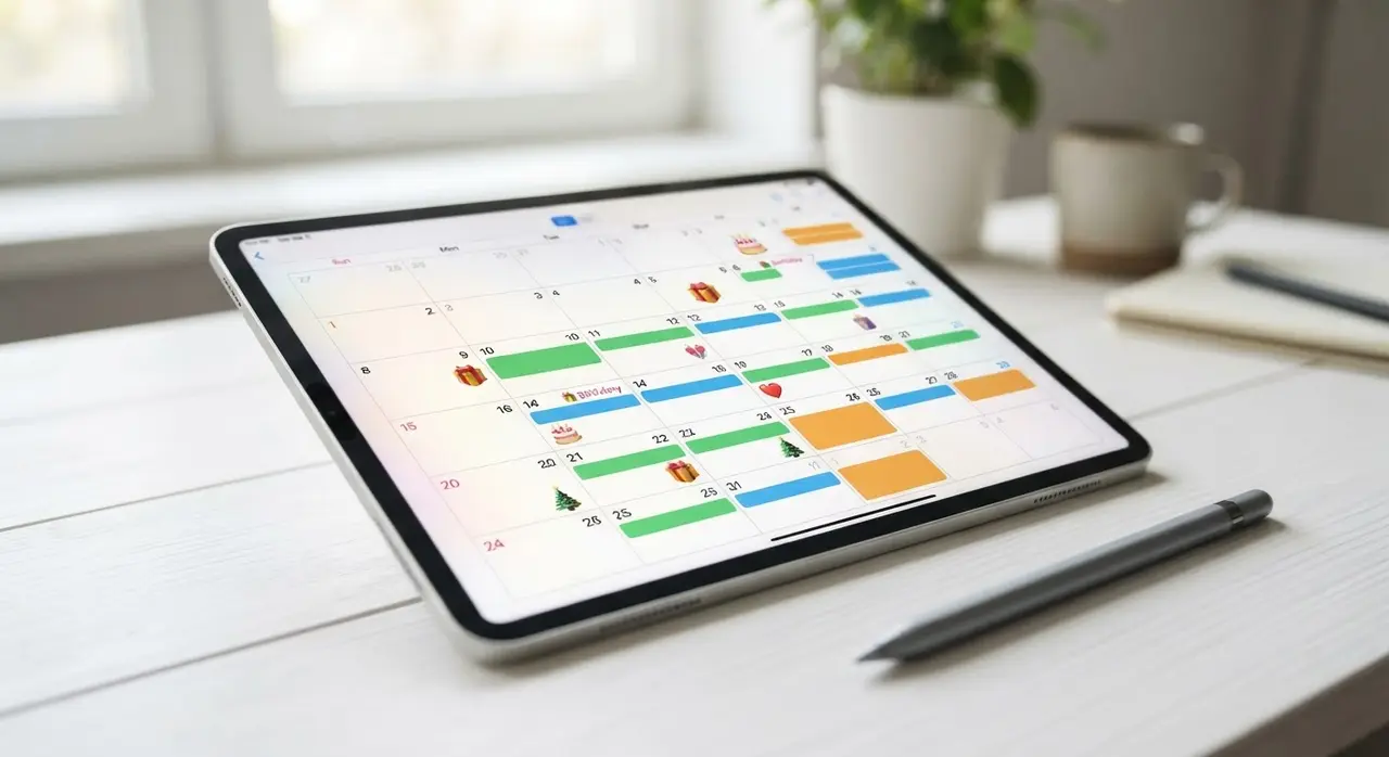 Calendário digital mostrando o timing perfeito para envio de templates whatsapp em datas comemorativas.