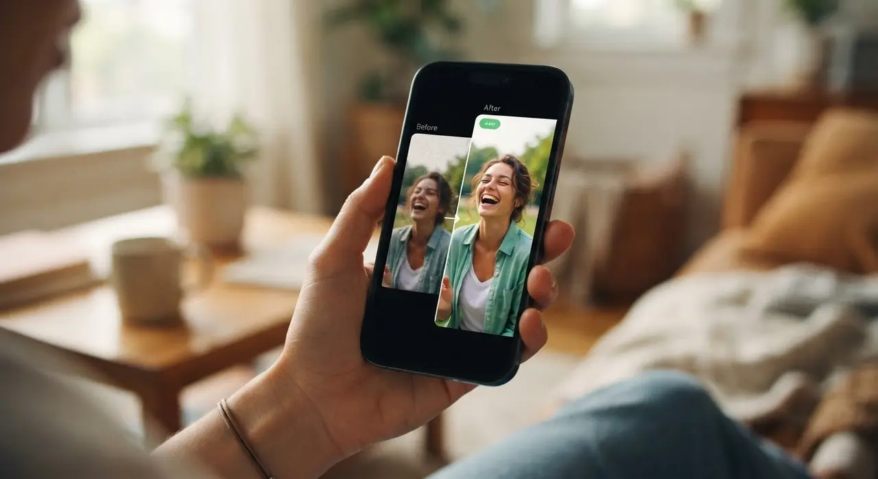 Fluxo simples de como enviar seu vídeo para estender a cena e continuar o clipe pelo WhatsApp