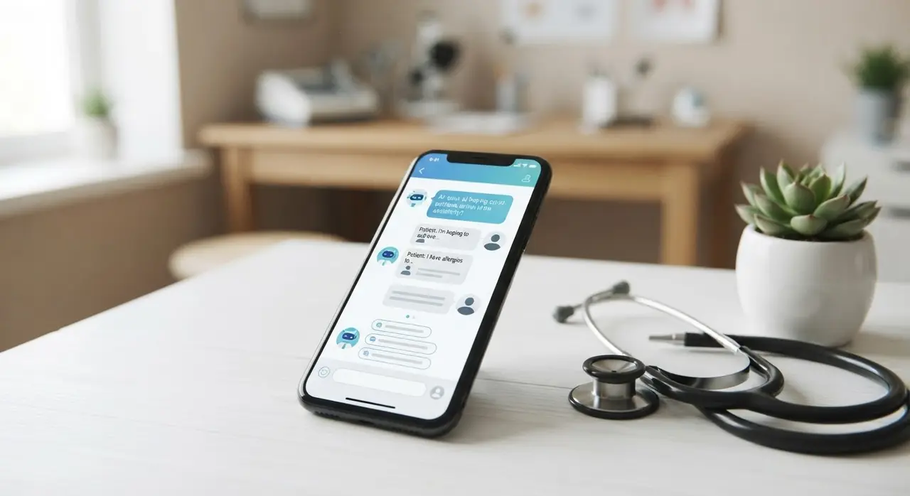 Interface de chat em um smartphone mostrando a coleta de histórico para melhorar a conversão de leads.