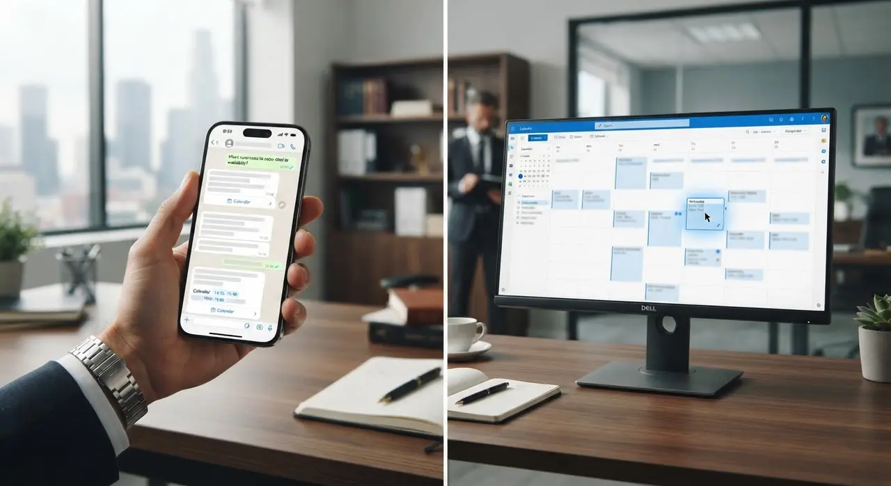Comparison between a traditional contact center and an AI scheduling agent for law firms