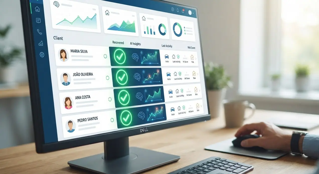 Intelligent automation dashboard tracking stalled insurance quotes for a brokerage