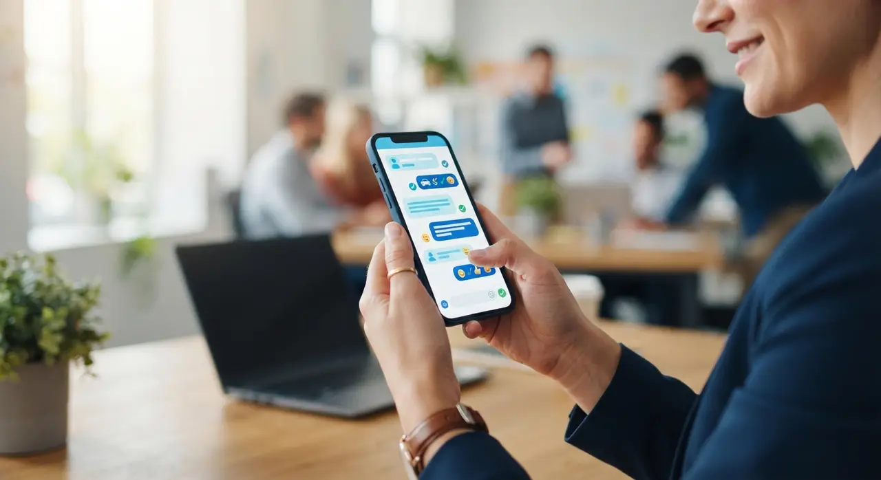 AI CRM engaging a client via smartphone to renew an expired insurance policy