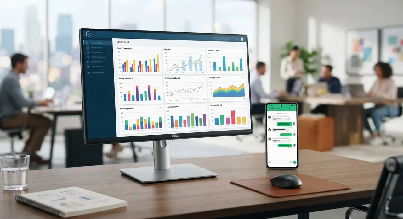 Real-time data synchronization between a ticketing platform and an artificial intelligence company system