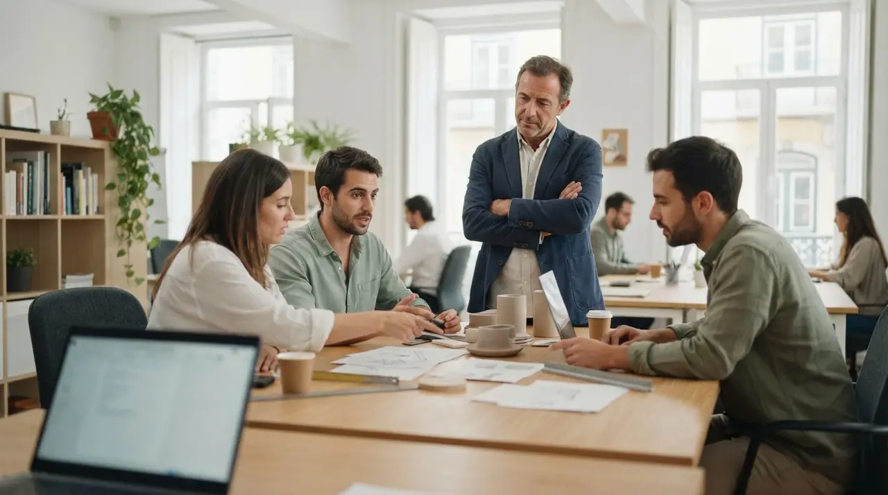 Equipe de gestores tomando decisões estratégicas com base em dados