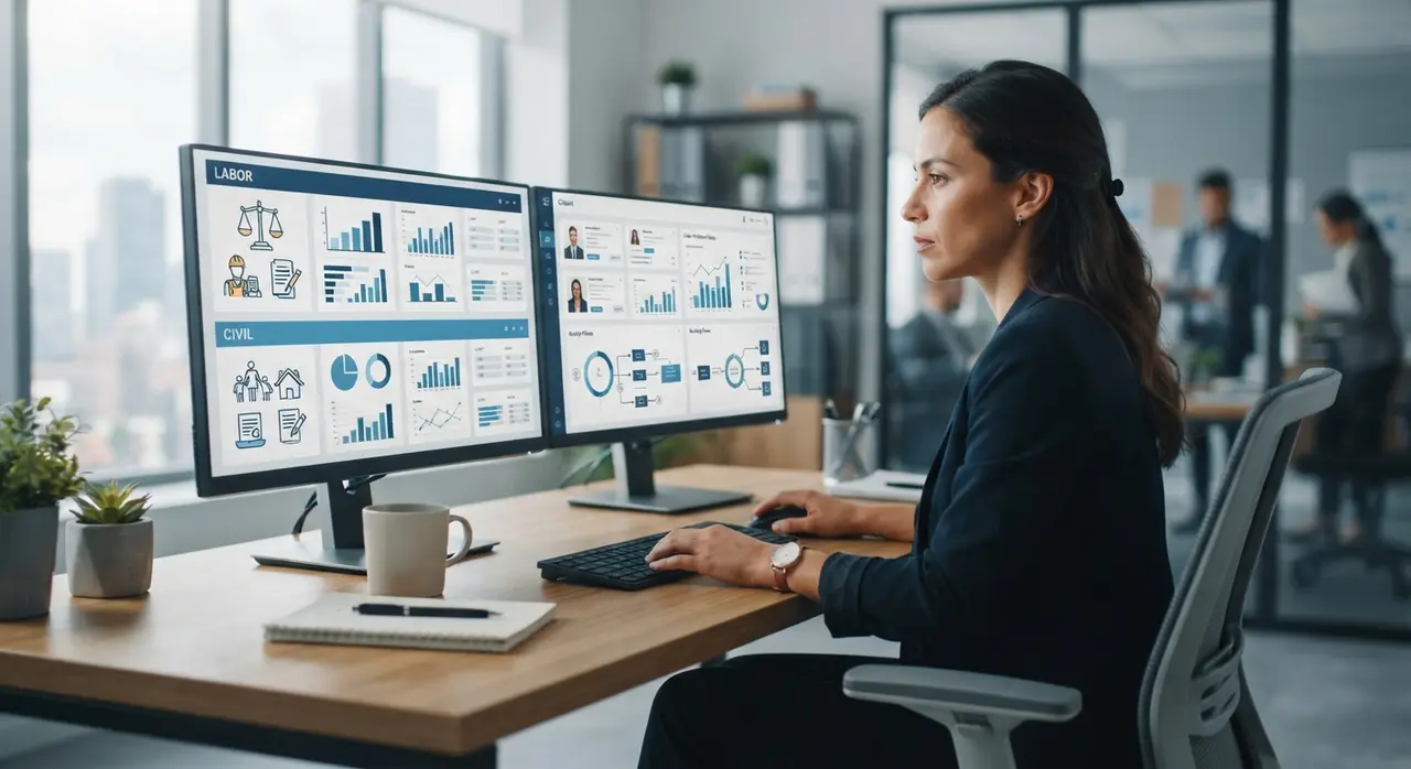 AI commercial agent routing a client message to the correct legal department.
