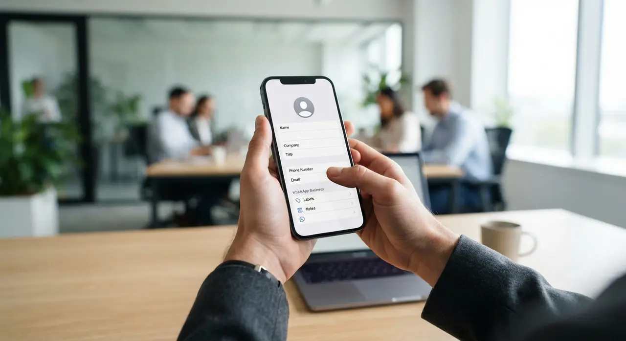 Person archiving a conversation on a smartphone to keep the inbox clean