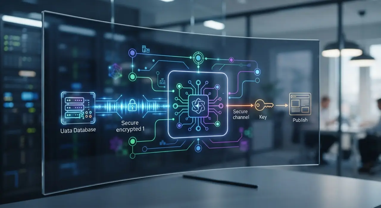 Diagram showing direct API connection between content platform and AI provider