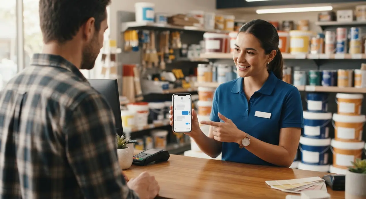 Hardware store manager using AI to generate instant building material quote and check stock