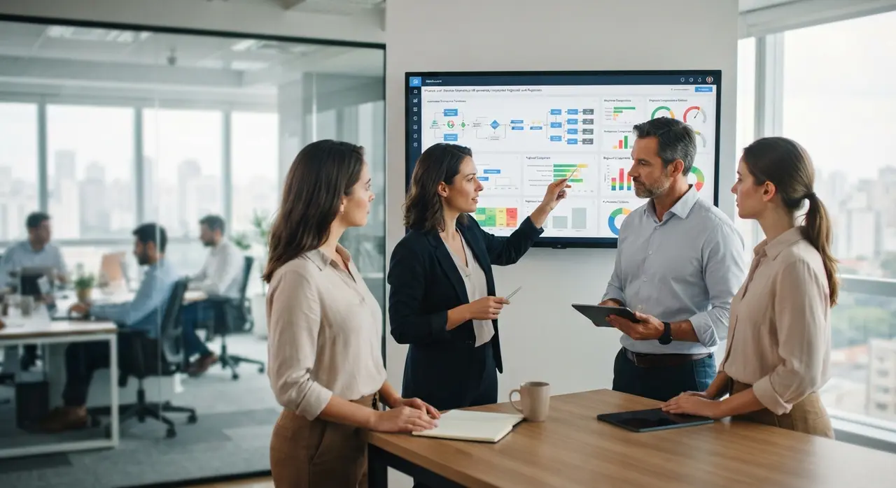 AI Shared Services Center operational dashboard monitoring multi-unit performance