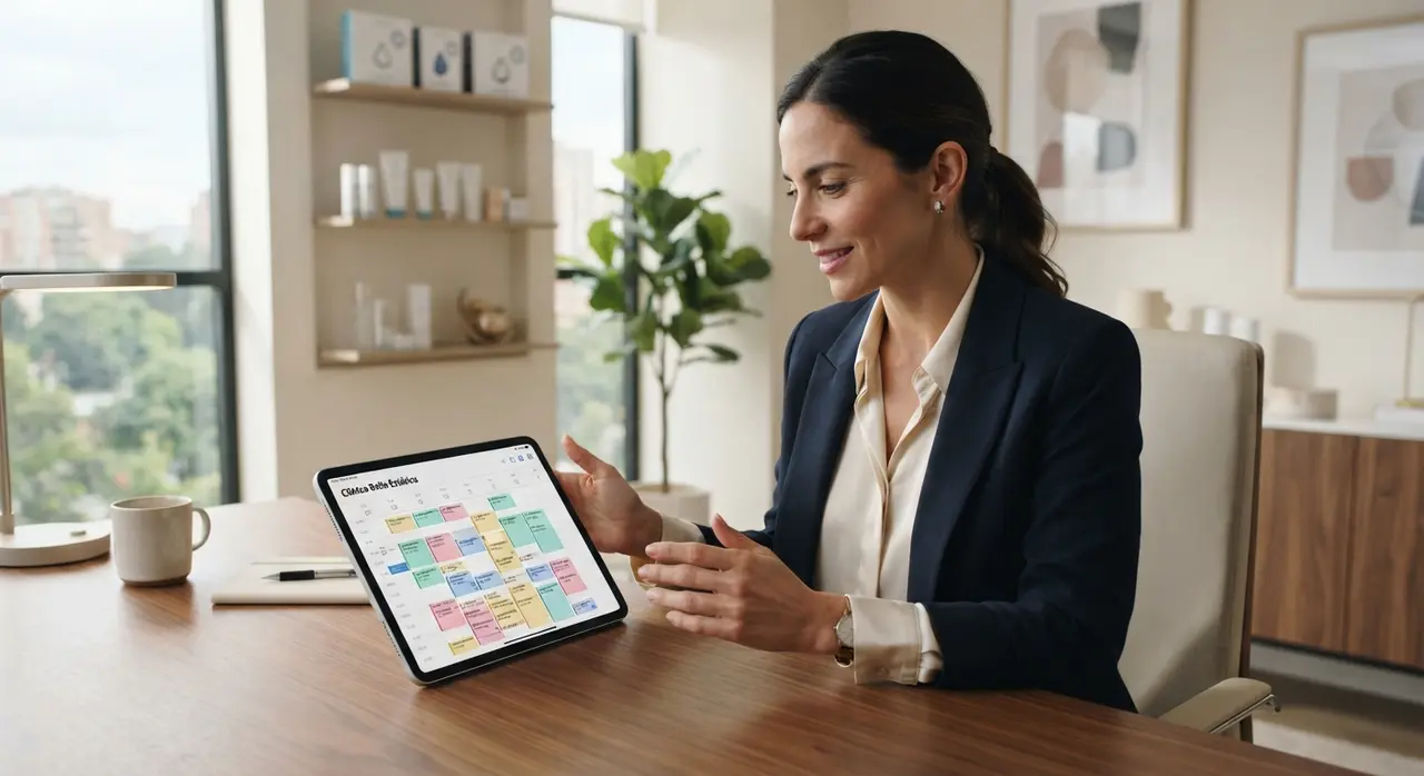 Patient using WhatsApp to receive real-time appointment options from an AI chatbot