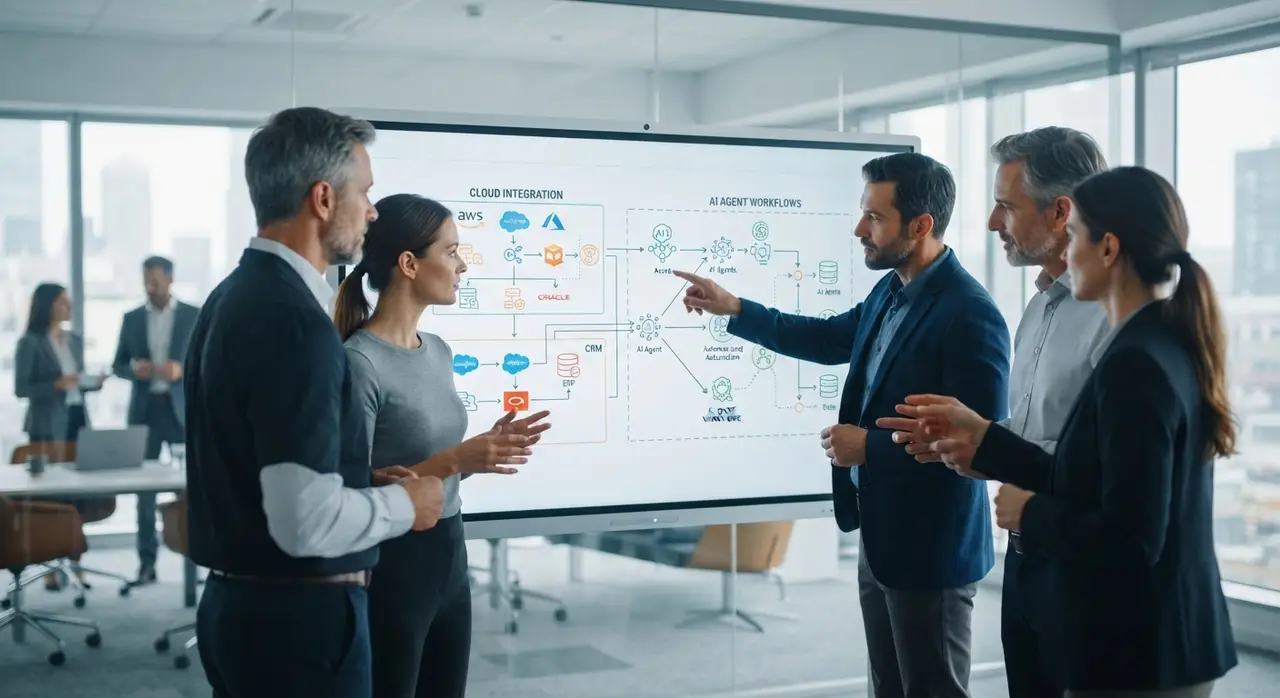 Diagrama de integración técnica para evaluar proveedor de agentes de IA