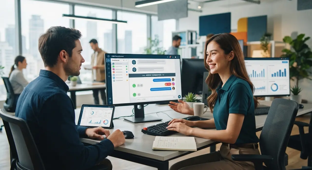 Arquitectura técnica de enrutamiento inteligente por IA e integración de canales de contacto con el CRM