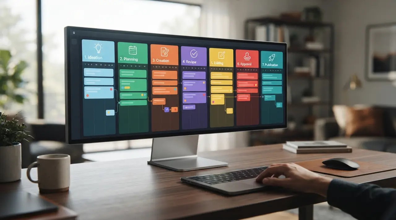 Workflow Editorial em 7 Etapas: Da Pauta à Publicação Contínua