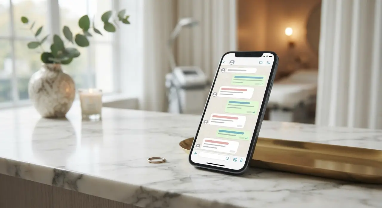 Diagrama de integración para chatbot whatsapp y automatización de clínica estética