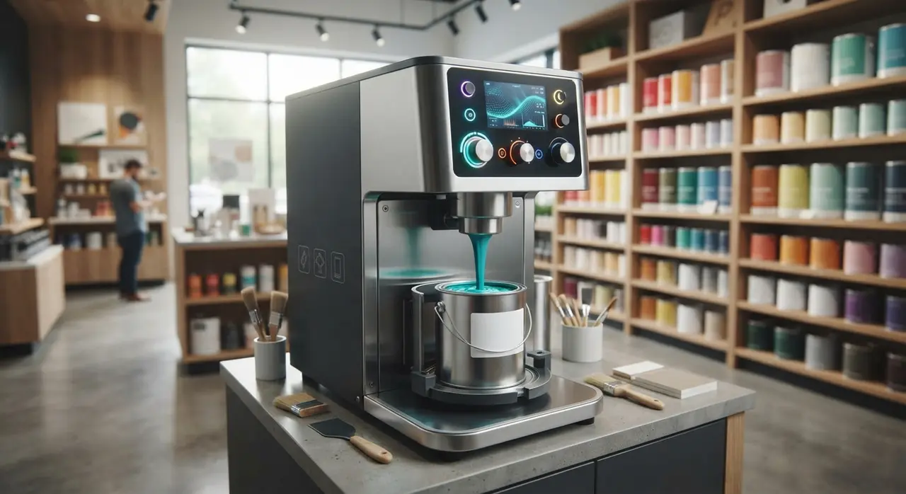 Sistema tintométrico integrado com automação de processos para preparo rápido de tintas